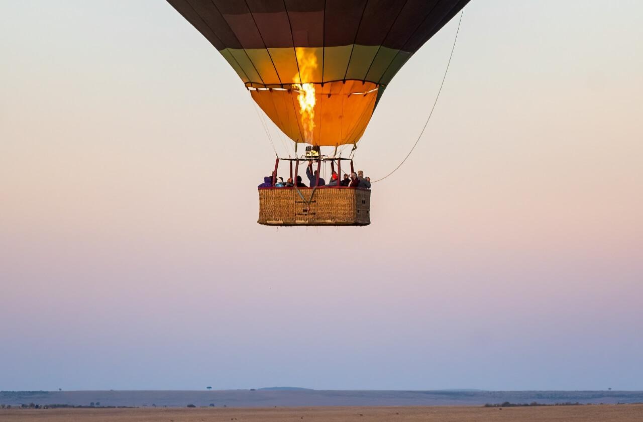 Hot Air Balloon In Masai Mara